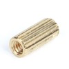 MACHSWON 10 PCS Round Knurled Hollow Copper Column M2*12mm Brass