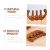 BIUDECO Natural Wood Wide Tooth Comb for Scalp Massage and