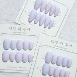  Pink Blossom ·͜·  Handmade Nail Tip - Short Ballerina /  핑크 블라썸 ·͜·  수제네일팁 - 숏 발레리나