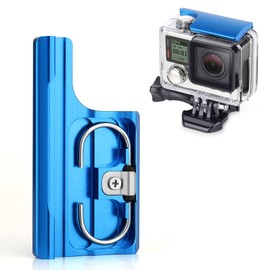 SOONSUN Aluminum Replacement Latch Rear Snap Lock Buckle for GoPro Hero 4 Hero 3+ Hero4 Camera Standard Waterproof Skeleton Housing (Blue)