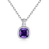 Birthstone Necklaces for Women, Tiny Crystal Pendant Women Necklace,S925 February
