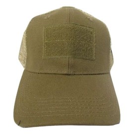 Trade Winds Coyote Tactical Operator Structured Mesh Flex Fitted Patch Cap Hat Sz S/M + L/XL