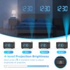 LIORQUE Projection Alarm Clock, Alarm Clocks Bedside with FM Radio,