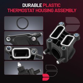 BDFHYK 902-5902 Engine Coolant Thermostat Housing Assembly Compatible with INFINITI JX35 QX60, Compatible with Nissan Altima Maxima Murano Pathfinder Quest Replace 9025902 1430874 34706