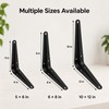 Floating Shelf L Brackets – Black Steel Wall Mount Supports