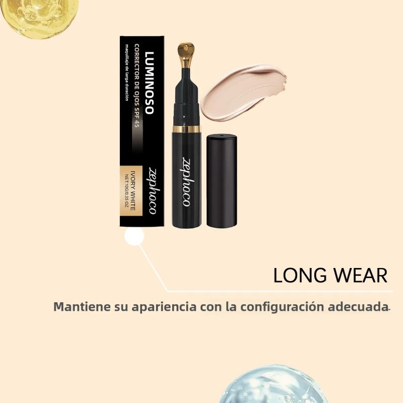 Corrector Ojos Cobertura Alta Iluminador Duradero Natural