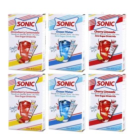 SINGLES TO GO! Sonic Singles To Go Drink Mix Variety Pack Sugar Free Zero Calorie Hydration