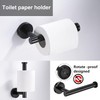 6 Pieces Matte Black Bathroom Hardware Accessories Set, SUS304 Stainless