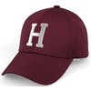 Daxton Performance Cool Tech Baseball Hat - Burgundy Cap, Silver