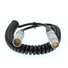 DRRI 2B 8 core Male to 8 core Female Coiled Power Cable for Arri Alexa Mini Camera (2B 8P-8F TTC)
