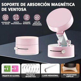 Vacuum Soporte Magntico para Celular, Rotating Porta para Celular Automovil, Plegable y Retrcti Phone Stand Coche, Doble Cara Magntica Base para...   
