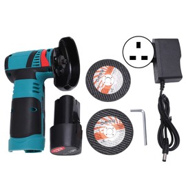 Angle Grinder Brushless Handheld Multi Functional Electric Tool 19500RPM AC 100‑240VUK Plug 1 Battery