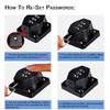 Keyless Cabinet Combination Lock,3-Digit Combination Lock Twist Knob Hasp Latch
