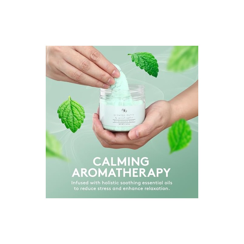 Refreshing Mint Scented Therapy Putty for Relaxation and Focus