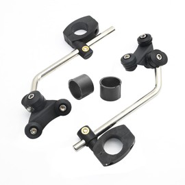 CADUFUELLY Universal Motorcycle Windshield Mount Bracket, 7/8" 22mm Windshield Mount Brackets, Black Windshield Handlebar Bracket Mounting Hardware Kit Fit Motorcycles with 7/8" Handlebar