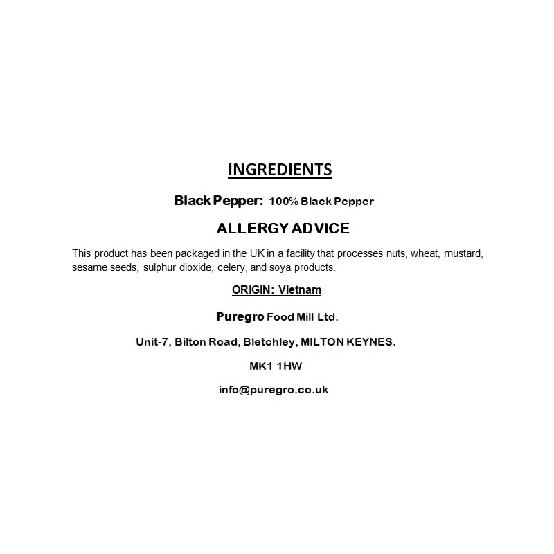 Puregro Spice Gourmet Selection of Black Pepper.