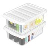 Buyitt 14 Quart Plastic Clear Storage Bin, Stackable Latching Box