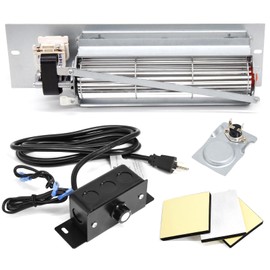 Aibabcue FK24 Fireplace Blower Fan Kit for Majestic, Vermont Castings, Temco, Martin Northern Flame Fireplaces Fireplace Fan Blowers Kit with Thermostat Replace Rotom HBRB65 HB-RB65, 54103