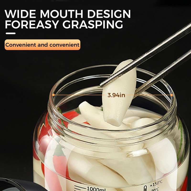 2l Fermentation Tank with Manual and Automatic Vent Valve, Wide