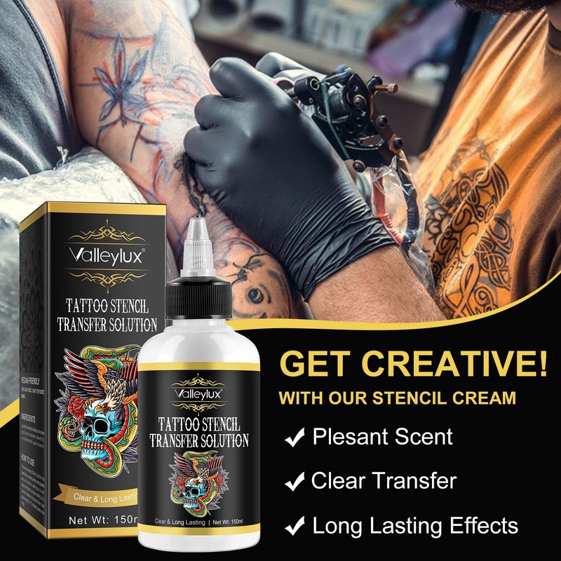 Tattoo Stencil Transfer Gel 150ml, Safe and Long-Lasting Professional Tattoo