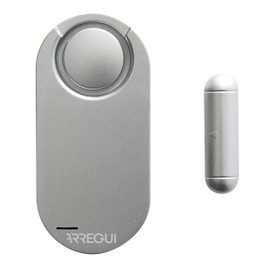 ARREGUI AL012 Alarm System for Home, Home, Office, Cupboard, Garage or Motorhome, Window Alarm with Sensor, Alarm System with 2 Remote Controls, Window or Door Alarm with Siren, Silver