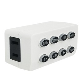 Uninex PS97 Smart Digital Countdown Timer with Repeat Function, Single AC Outlet, Lighted Buttons, UL Listed