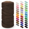 Macrame Cord 4mm x 109Yards (328Feet), Natural Cotton Macrame Rope