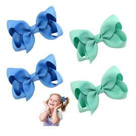 YZROHYI Pack of 4 Girls Hair Clips Bow, Tiny Bow Hair Clips Children, Hair Clips for Girls, Hair Clips Set, Hair Bow, Duck Beak Clips, Hair Accessories, Baby Hair Clips, Soft Newborn