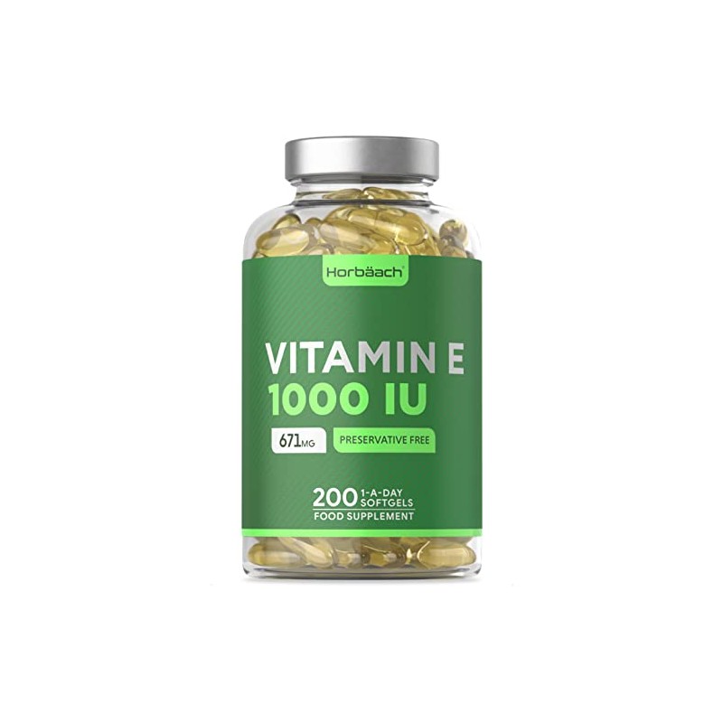 Vitamin E Oil Capsules | 1000iu Strength | 200 Softgels