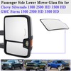 Silverado Passenger Side Lower Mirror Glass Compatible with 2014-2017 Chevy