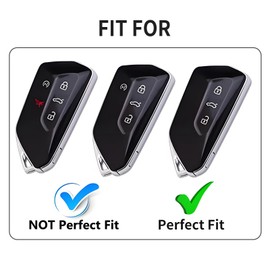 T-carbon Key Fob Cover Fits VW Mk8 Golf R Altas Polo Tiguan ID3 ID4 Buzz 2025;Carbon Fiber Key Shell Fits Skoda Octavia Kodiaq Karoq 2024;Key Case Compatible with Seat Cupra Ateca Leon Accessories