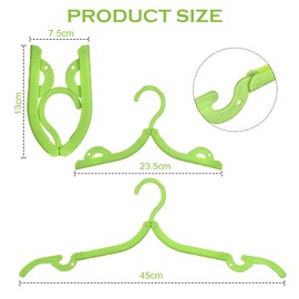 OSDUE 16PCS Folding Clothes Hangers, 4 Colors Travel Portable Clothes Hangers, Plastic Clothes Coats Hangers Hotel Camping Holiday Travel Accessories (16PCS Folding Clothes Hangers)