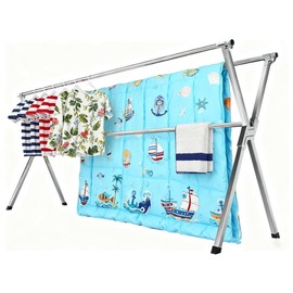 AZHZOLSK Drying Racks Clothing for Outdoor with 20 Windproof Hooks