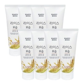 Happy Bass Rice Moisturizing Cleansing Foam 200g x8  / 해피바스 라이스 보습 클렌징폼 200g x8