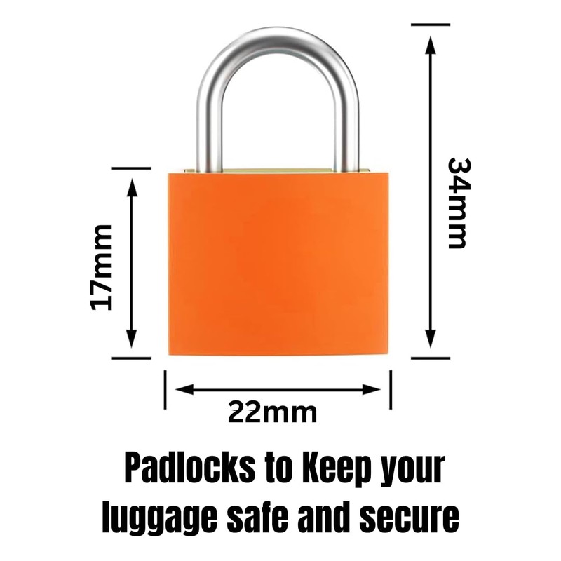 2 Luggage Straps, 2 Luggage Tags and 2 Suitcase Locks,
