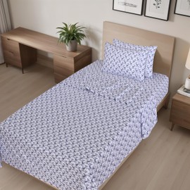 RUVANTI 4 Pcs Cotton Sheets - 100% Natural Cotton Soft, Lightweight & Breathable Crispy Percale Bed Sheets, Twin XL Sheet Sets 16" Deep Pockets, Paisley Ornament