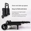 Backpack Cart with Elastic Ropes, Aluminium Alloy Folding Trolley for