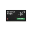 Kubik Letters Shower Room Sign with Slider for Dual Messages