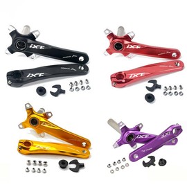 64/104BCD IXF MTB Bicycle Crank 170mm Hollowtech Crank Aluminum Fit 8/9/10/11S Chain BB for Single/Double/Triple chainring Cycling Parts - Color: Gold