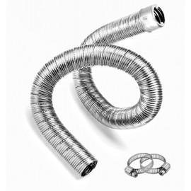 1Pack Dual-layer Heater Exhaust Pipe Air Diesel Parking Heater Exhaust Hose Line For Webasto Eberspacher With Camps-Inner Diameter 22mm (Inner Diameter:22mm 7/8inch, Length: 1M)