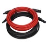 2Pcs Solar Panel Extension Cable 10AWG 6mm² Solar Extension Cable