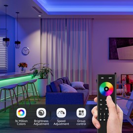 FCOB 5050SMD COB RGB C03RF Control Unit RF Remote RC03RFB Kit 4 Zones RF 2.4GHz Wireless Group Control PWM RGB (+ R G B) 4-Pin LED Strip Neon Rope Light DC5V DC12V DC24V