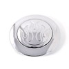 Flame Engraved Horn Button for GM 67-94 Billet Aluminum Chrome