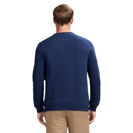 IZOD Men's Advantage Performance Crewneck Fleece Pullover Sweatshirt, Biking Red Tri-Color, Large