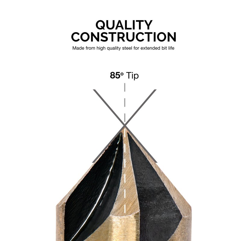 NEIKO 10218A Countersink Drill Bit Set for Wood and Metal,