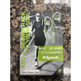 Klipsch Image A5i Sport In-Ear Headphones Green- New in Box