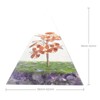 Amethyst Stone Pyramid with Copper Wire Tree of Life