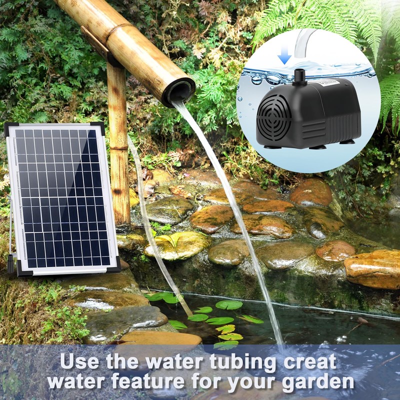 Solar Water Fountain Solar Powered Water Fountain 264GHP Solar Fountain