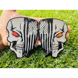Badge Addictz Skull Emblem Badges Flag Color Changing Eyes Aggressive Badge Addictz New