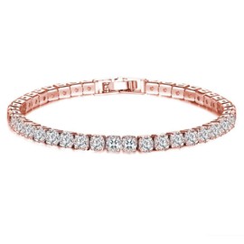 Tennis Bracelets for Women Cubic Zirconia Tennis Bracelet Rhinestone Crystal Bracelets for Prom Fashion Jewelry Christmas Gifts Stocking Stuffers for Women